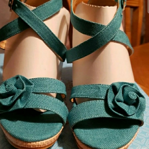 VITTORIO D' FIRENZE Wedges Sandals 6 - Picture 3 of 11